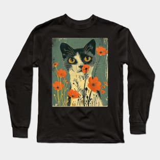 Ragdoll Cat Flowers Photo Art Funny Cat Lover Gift Idea Long Sleeve T-Shirt